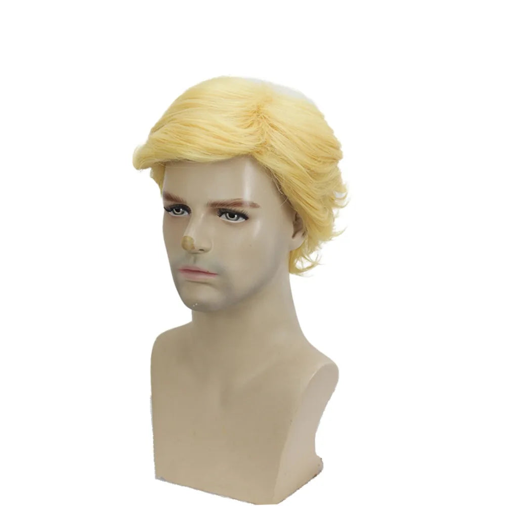 Donald Trump Golden Cosplay Wig Short Hair for Cosplay Costume Party