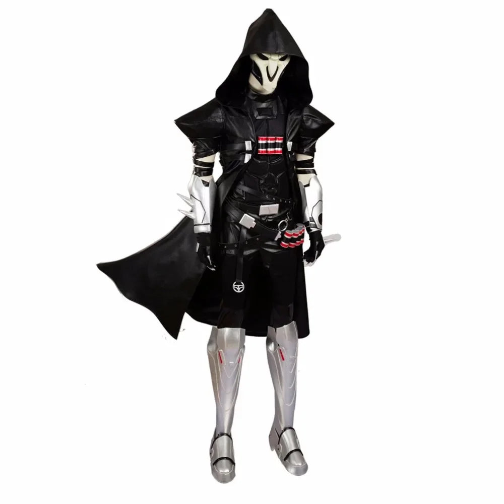 Overwatch Reaper Cosplay Costume Deluxe Leather Full Set