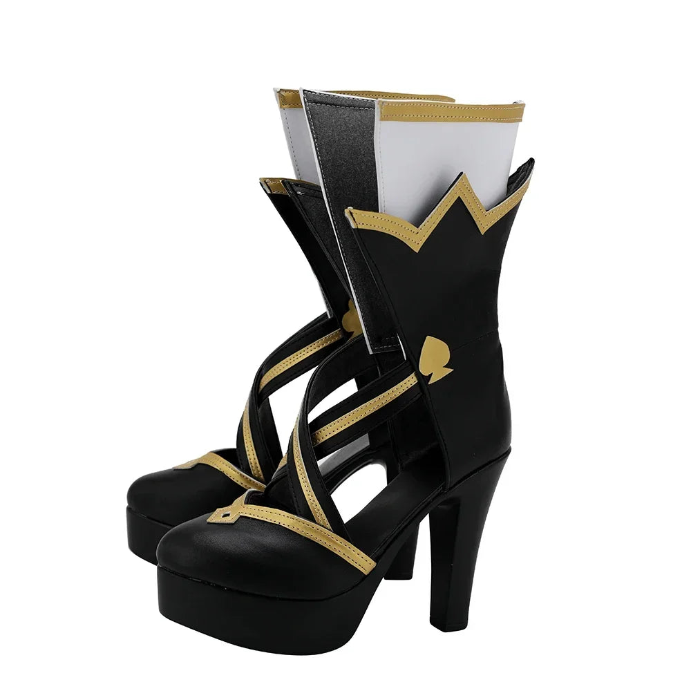Sword Art Online ALO Asada Shino Cosplay Boots High Heel Black Sandals