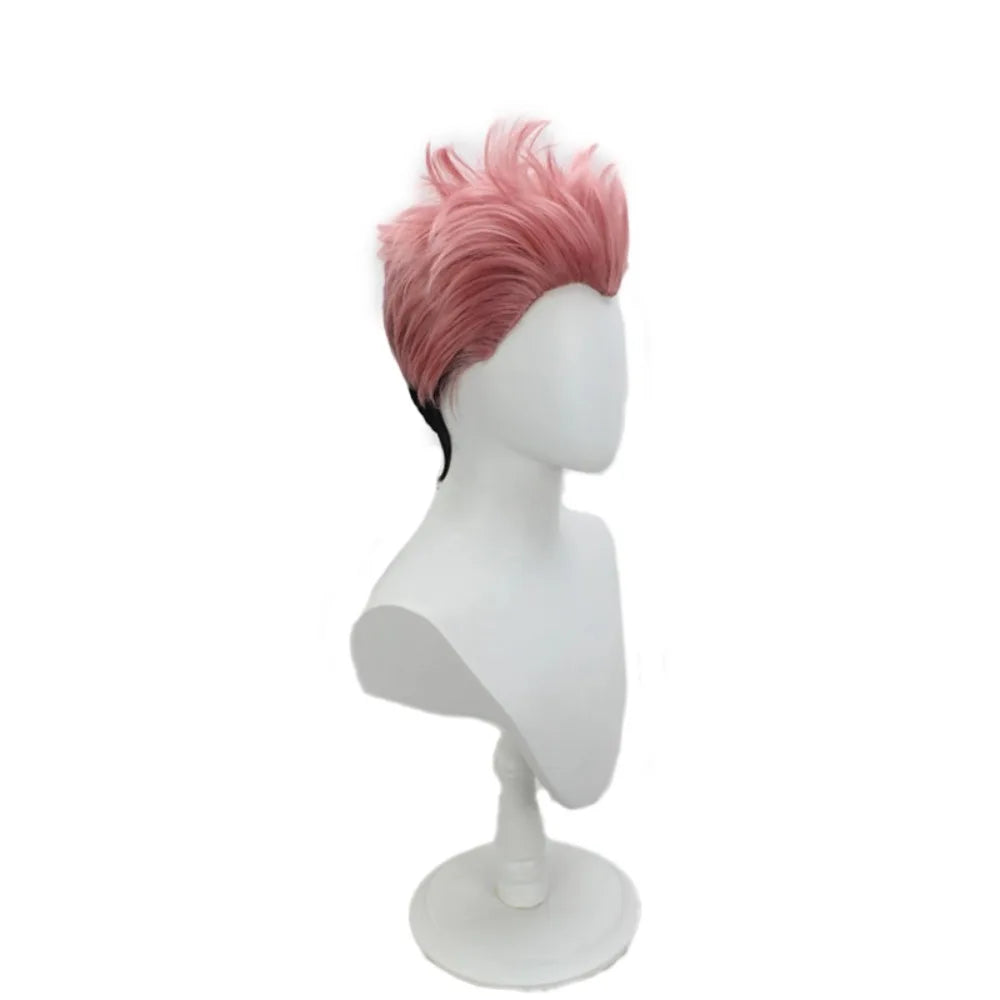 Jujutsu Kaisen Sukuna Cosplay Wig Pink Black Hair