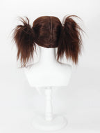 Perruque cosplay Jujutsu Kaisen Choso Oni-chan, châtain foncé, couettes doubles, cheveux synthétiques résistants à la chaleur 