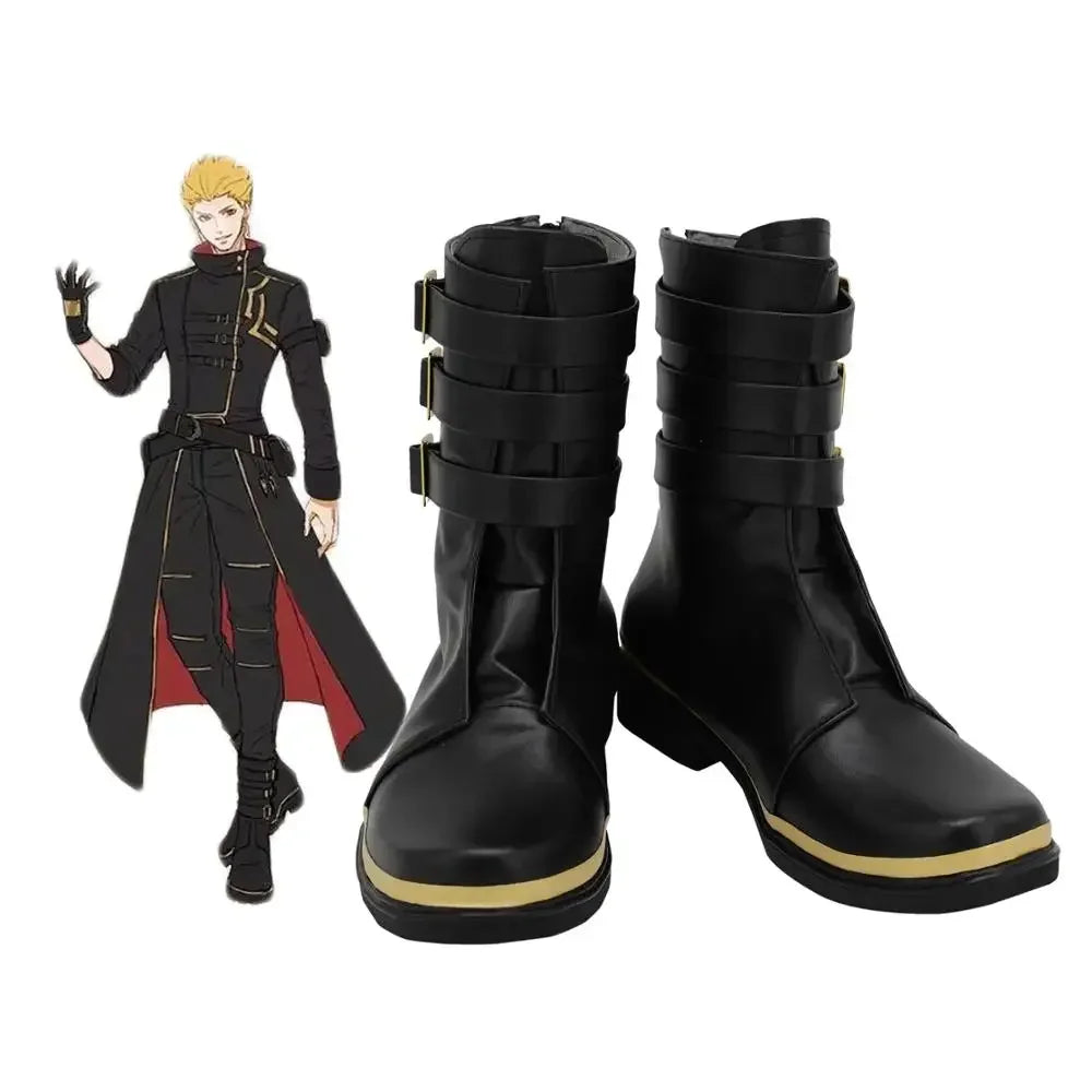Chaussures de cosplay Gilgamesh de Fate Grand Order, chaussures noires sur mesure