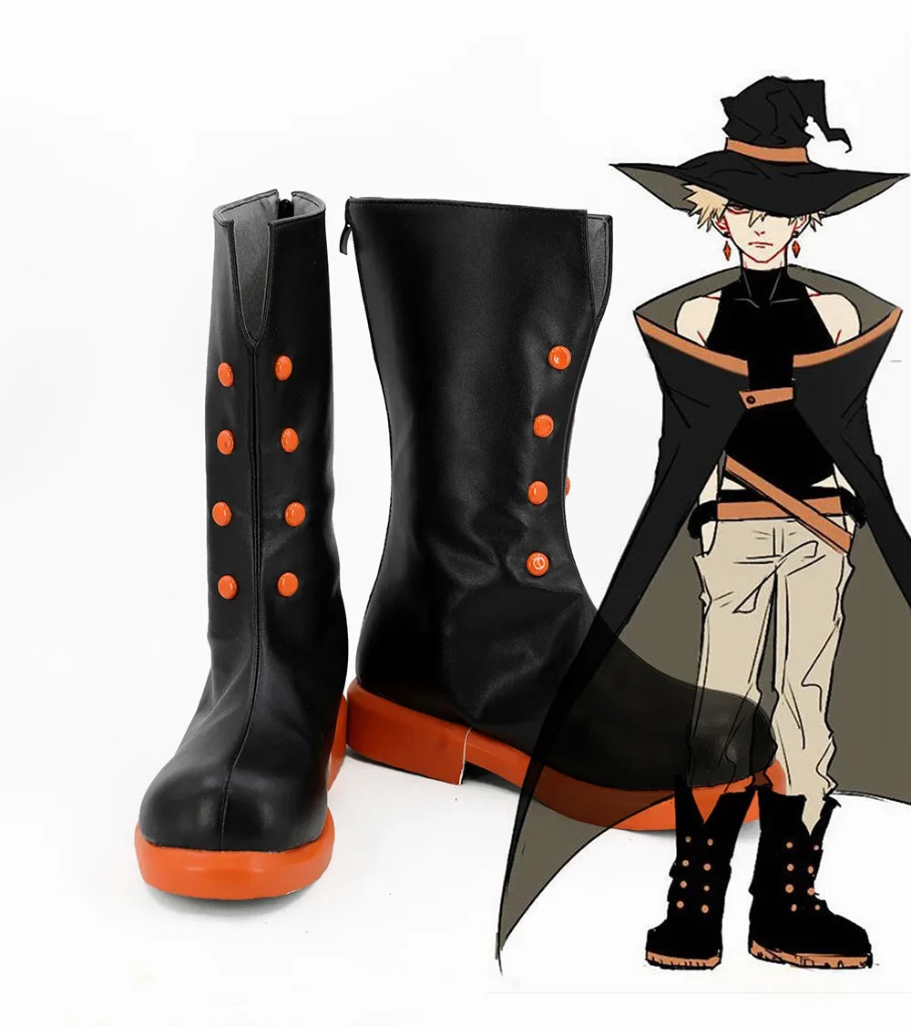 My Hero Academia Bakugo Katsuki Cosplay Boots Black Shoes