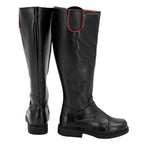 Bottes de cosplay Star Wars Maître Jedi Tera Sinube, chaussures en cuir noir faites à la main, pointure personnalisée 