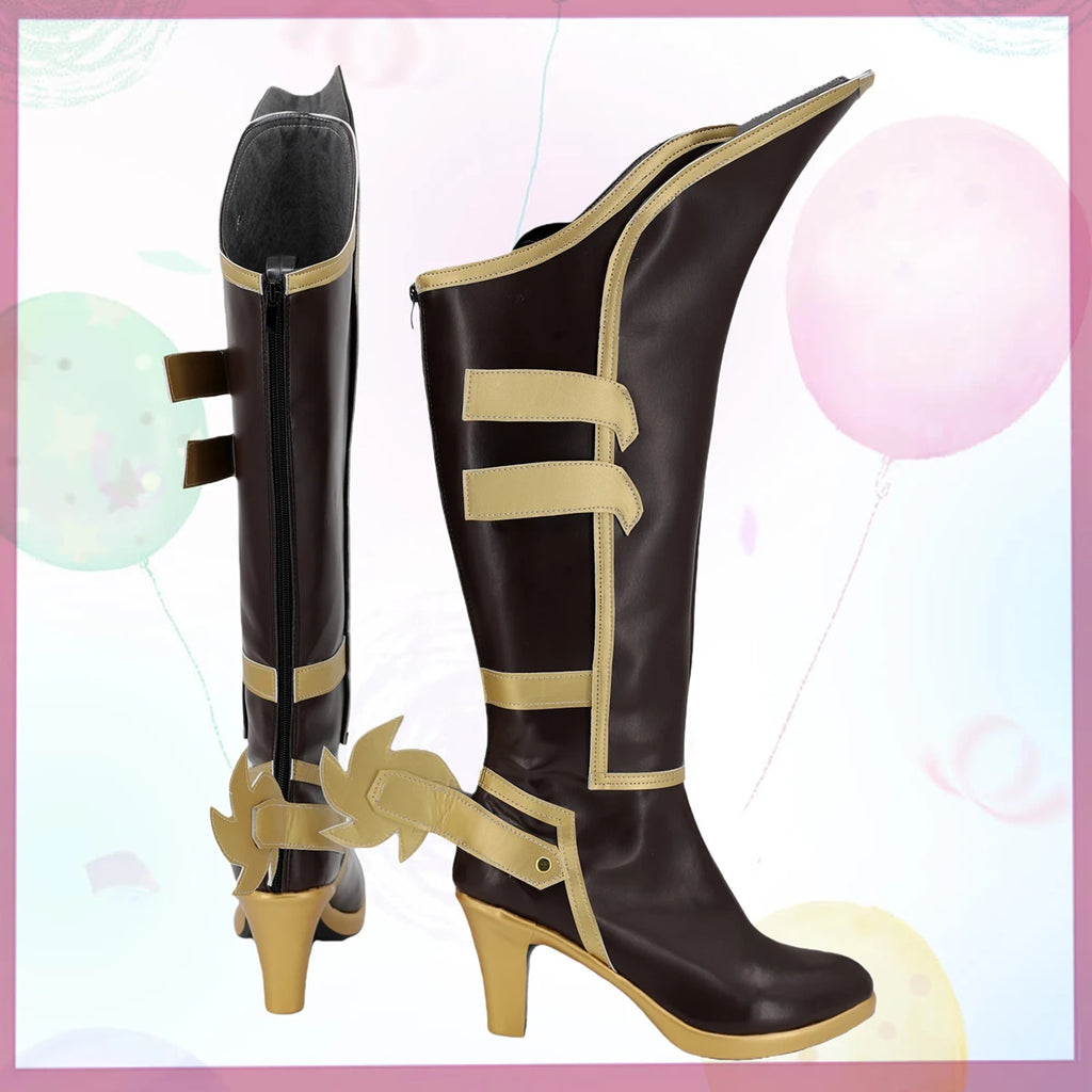 League of Legends LOL Ashe Western Angel Cosplay Shoes High Heel Boots