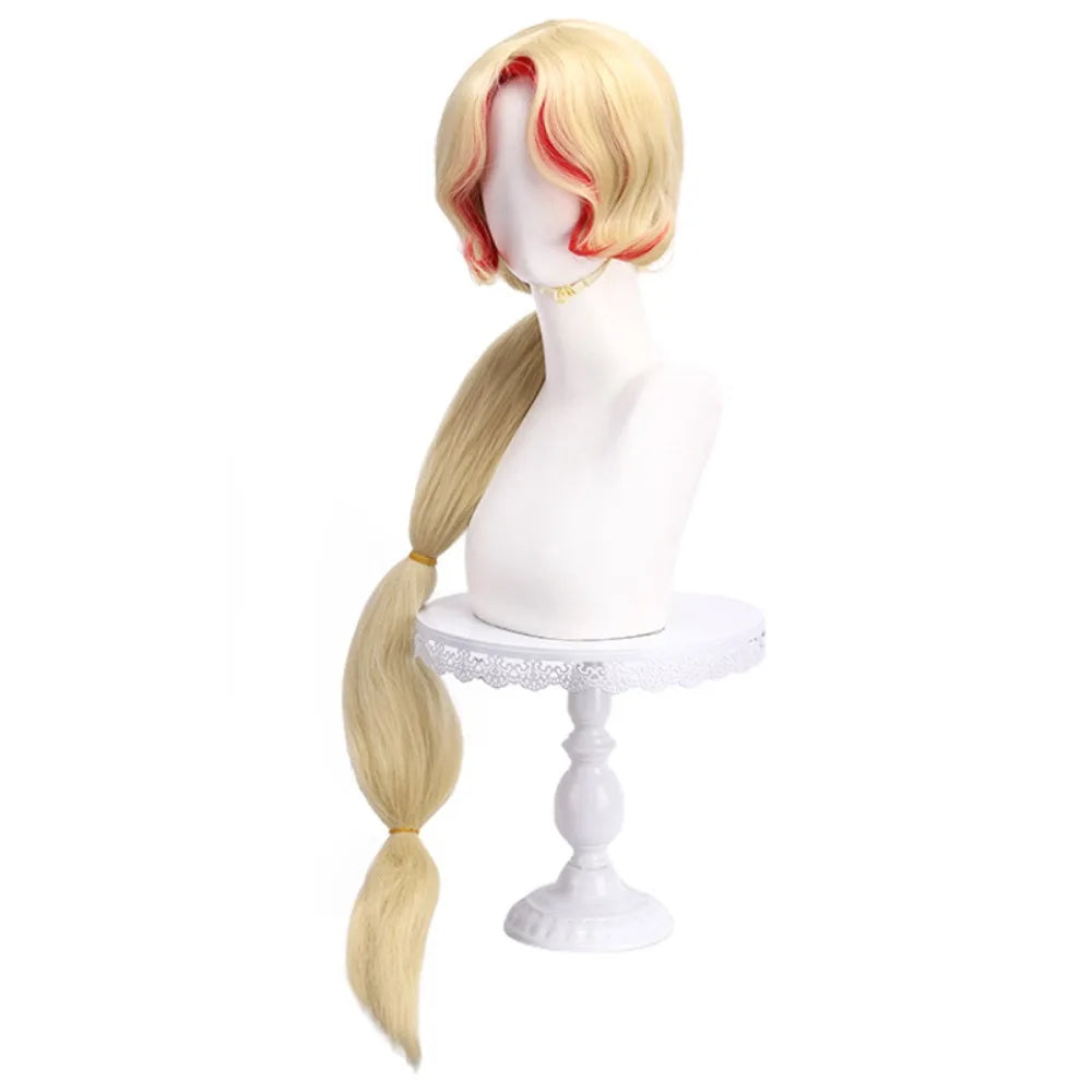 Perruque blonde en queue de cheval pour cosplay de Charlie Morningstar (Hazbin Hotel)