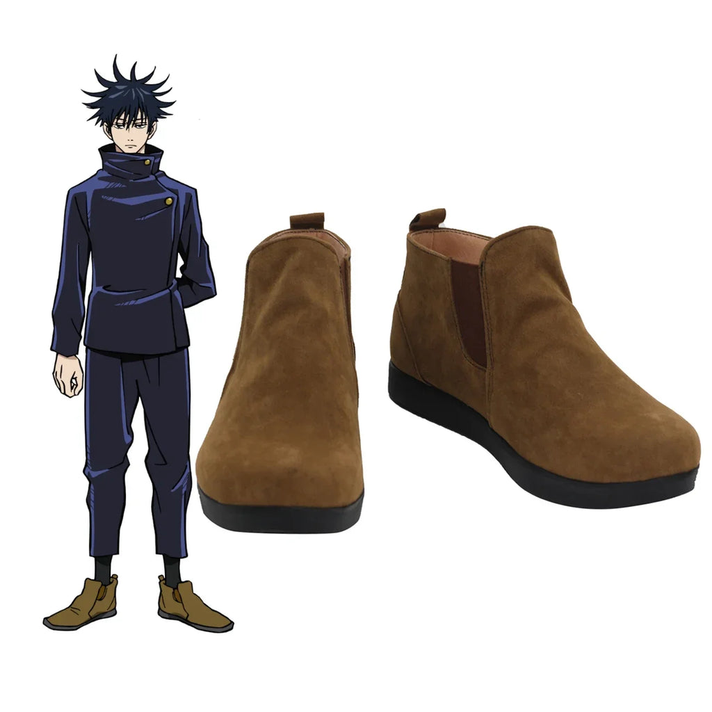 Jujutsu Kaisen Megumi Fushiguro Cosplay Boots Brown Shoes