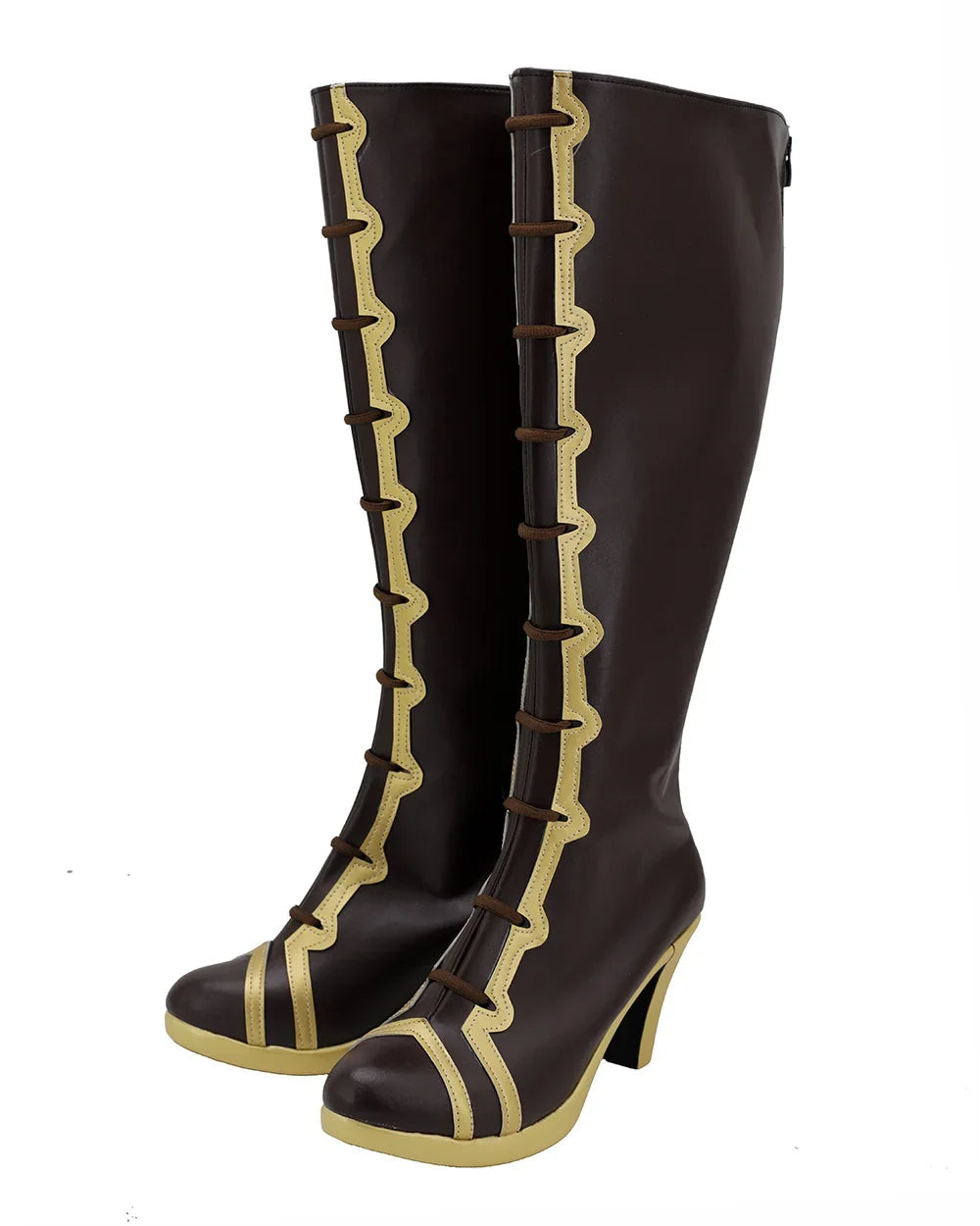 Game WOW Jaina Proudmoore Cosplay Boots Brown Shoes