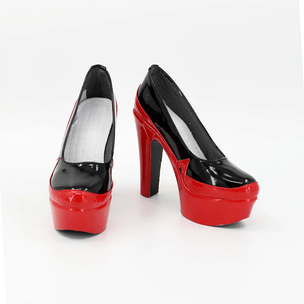 NEON GENESIS EVANGELION Rei Ayanami Black Combat Shoes High Heel Boots