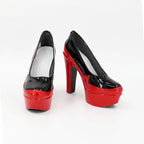 NEON GENESIS EVANGELION Rei Ayanami Black Combat Shoes High Heel Boots