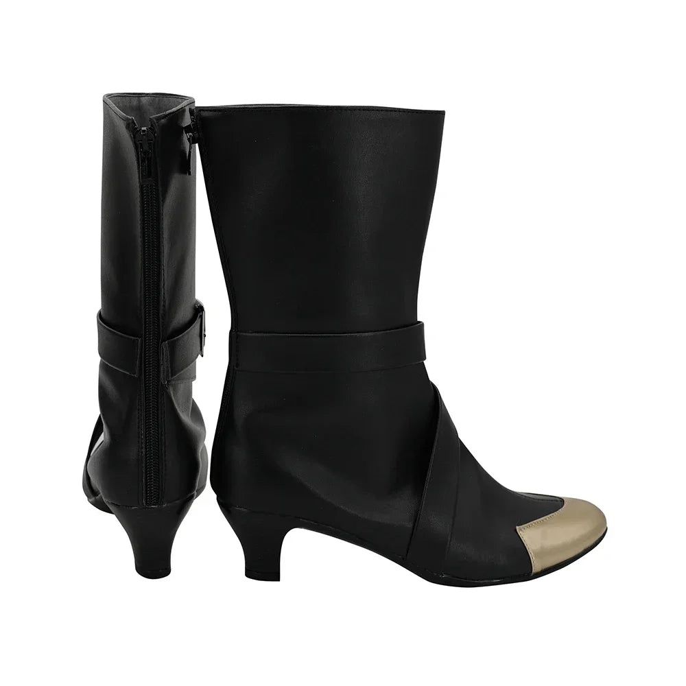 Arknights Swire Cosplay Boots Black High Heel Shoes