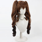 Arknights Endfield Gerpetta Cosplay Wig Split Ponytail Brown Hair