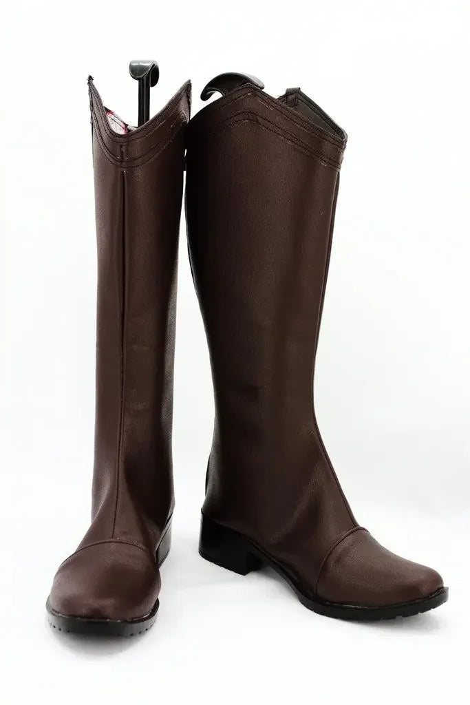 Final Fantasy Type-0 Seven Cosplay Boots Brown Shoes