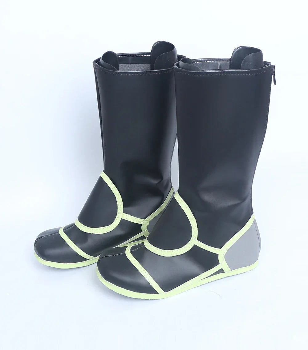 Overwatch Genji Oni Skin Cosplay Boots Black Shoes