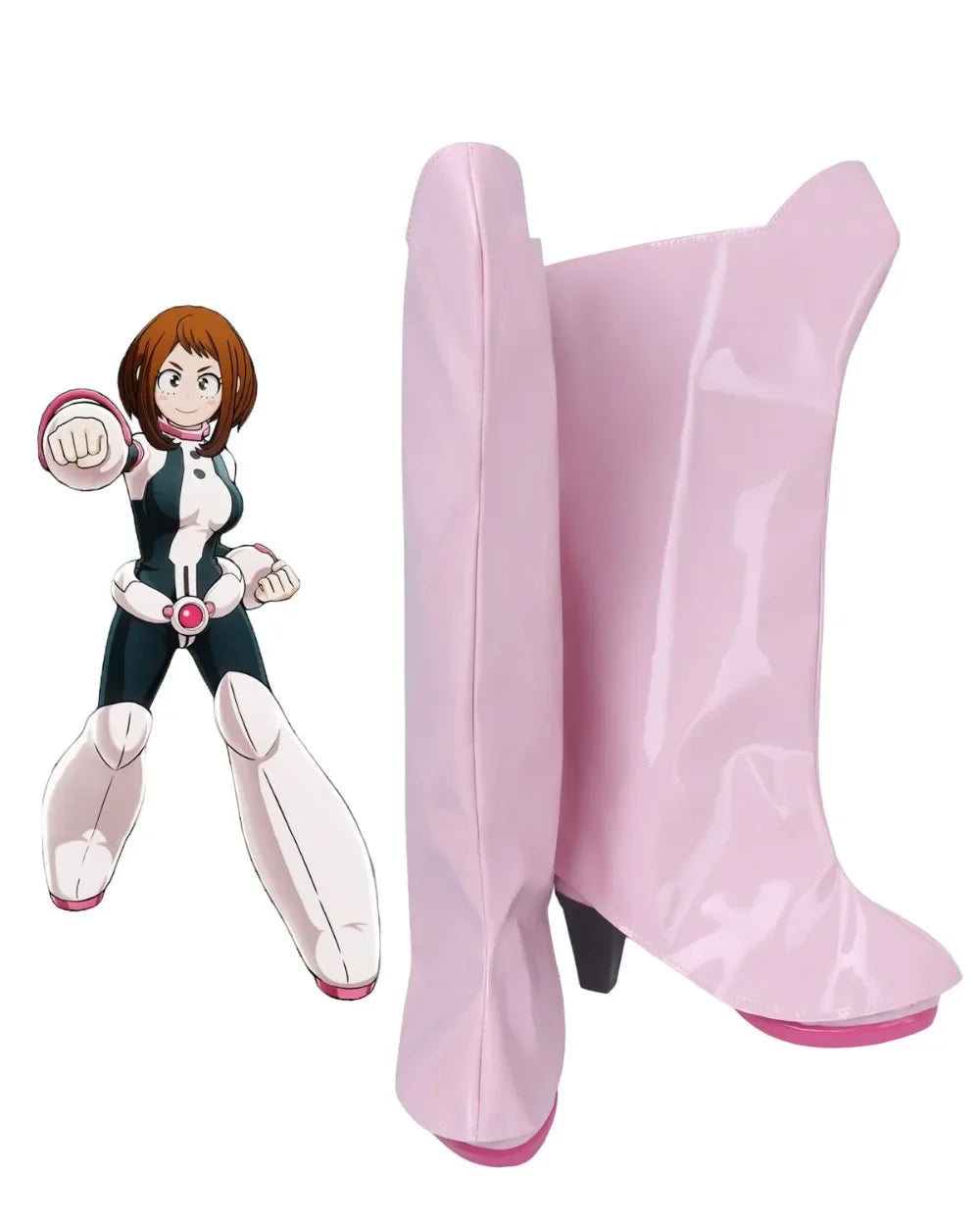 My Hero Academia Ochaco Uraraka Cosplay Boots Pink Shoes