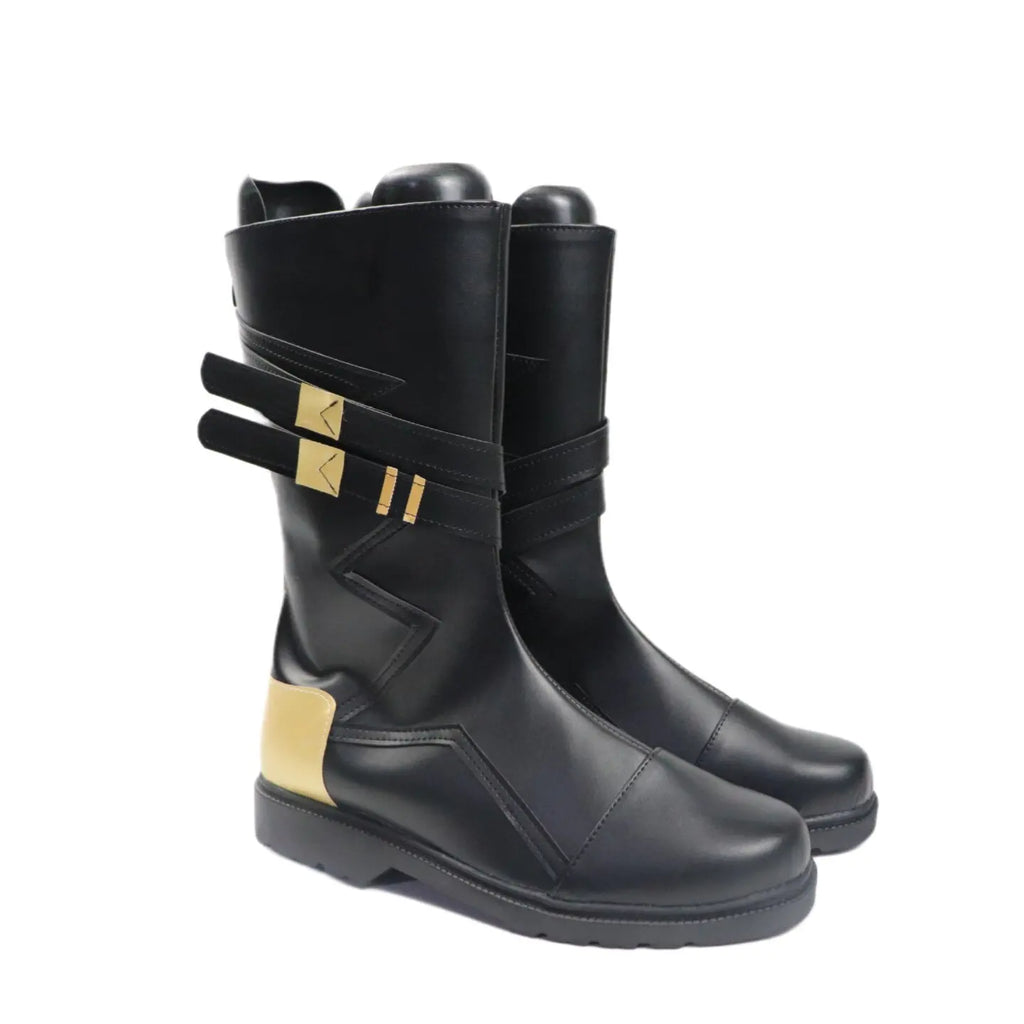 Arknights Młynar Cosplay Shoes Black Boots Custom Made
