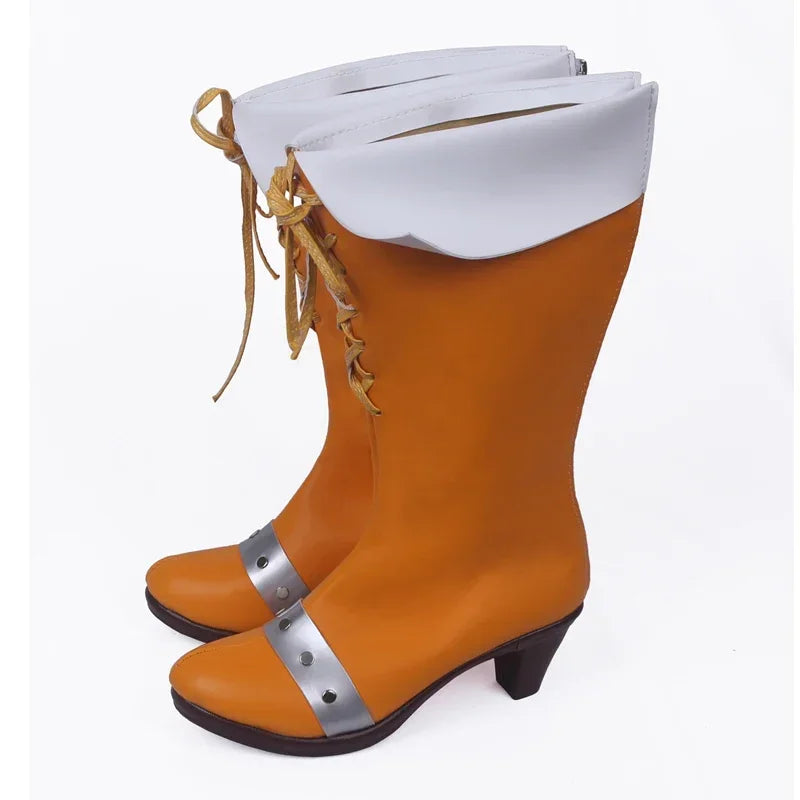 The Seven Deadly Sins Serpent Sin of Envy Diane Cosplay Boots Orange Shoes Custom Made