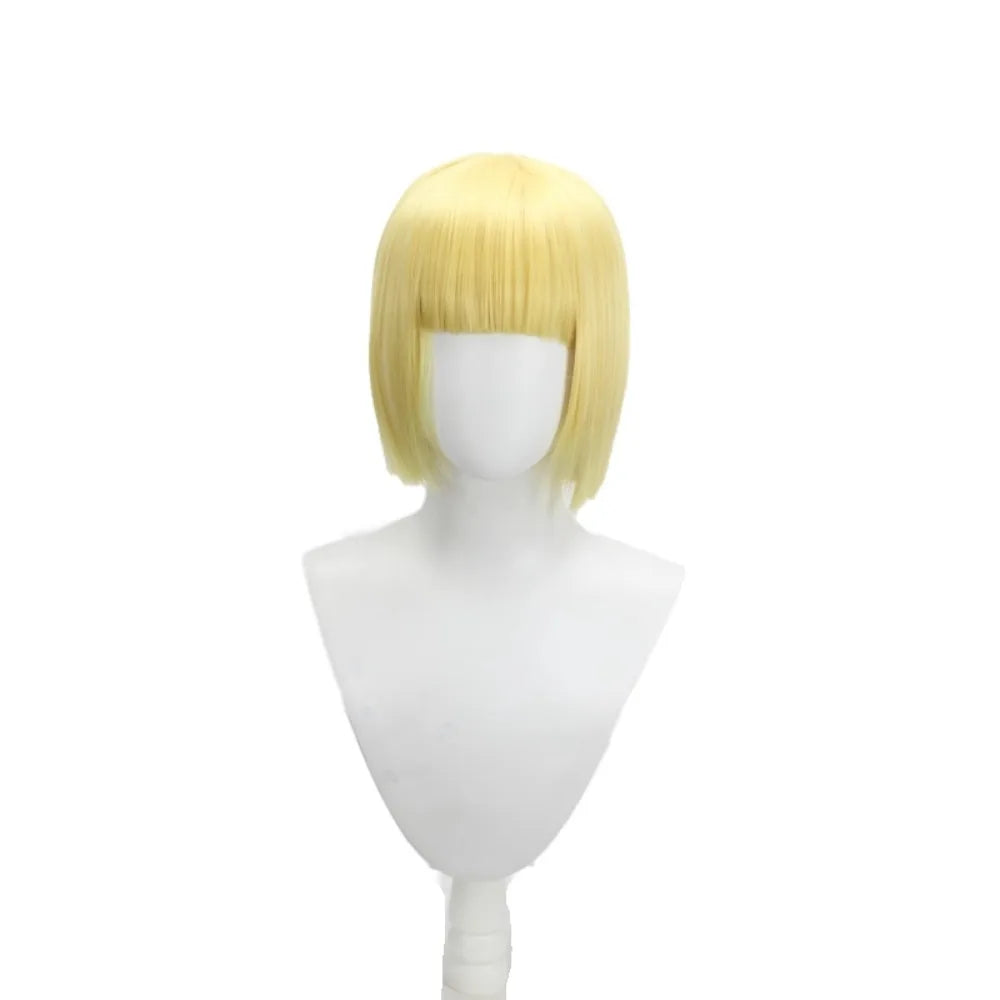 Perruque de cosplay Shinji Hirako de BLEACH, coupe courte au carré jaune hérissé, cheveux synthétiques 