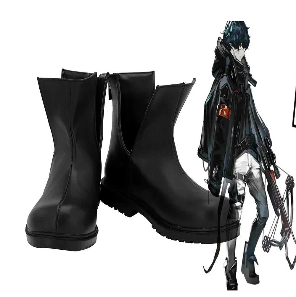 Arknights Faust Cosplay Boots Black Shoes Custom Made