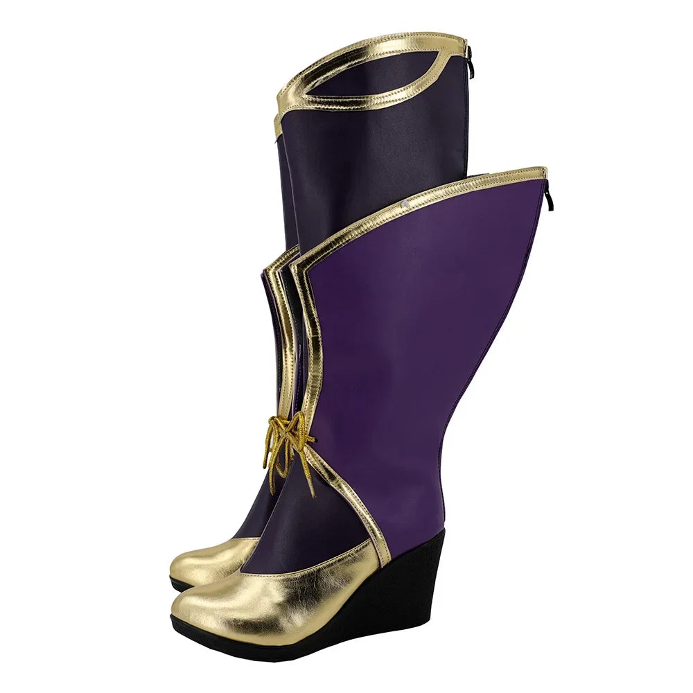 Bottes à talons compensés de cosplay Soraka Fleur spirituelle de League of Legends