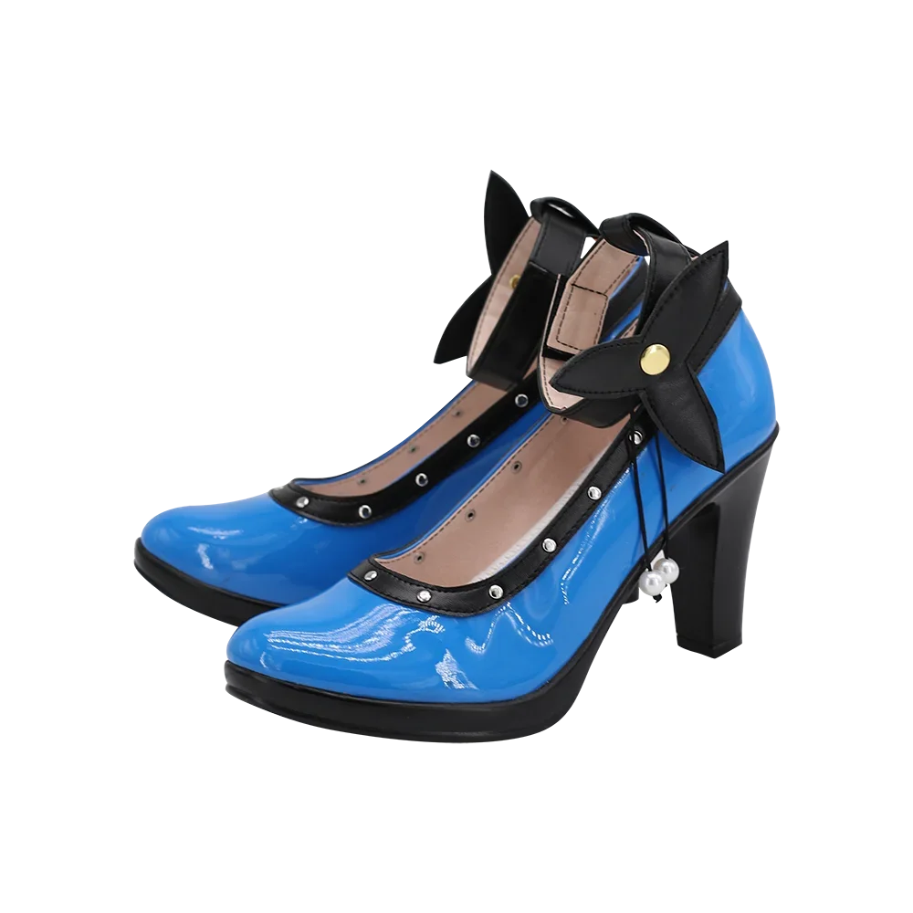 Final Fantasy 7 Remake Tifa Mature Cosplay Shoes Blue Boots