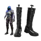 Valorant Omen Cosplay Boots Custom Made Agent Black Shoes Any Size