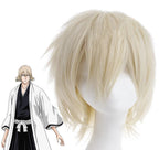 Costume de cosplay complet d'Urahara Kisuke (Bleach) : chapeau, sandales geta, kimono et perruque. 