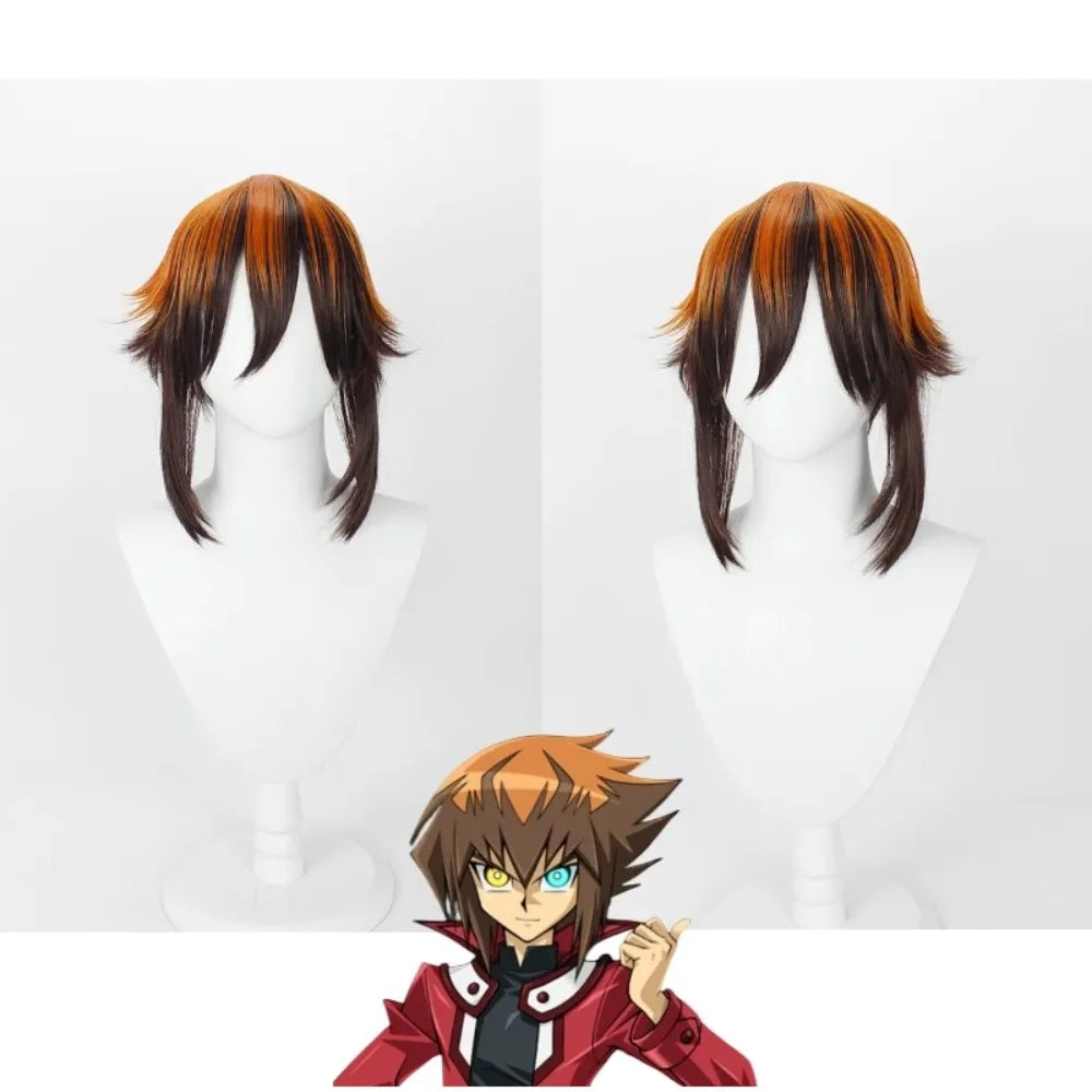 Yu-Gi-Oh! GX Jaden Yuki Cosplay Wig Spiky Two-Tone Brown Anime Hair | MiDicosplay