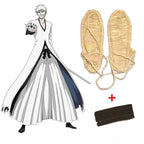 Bleach Ichigo Kurosaki Zangetsu Hollowfication Bankai Outfit Cosplay Costume With Wig Sandals