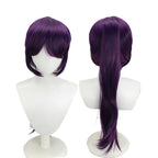 Perruque de Cosplay Yoruichi Shihoin à l'eau de Javel, cheveux violets pour ensemble de costumes 