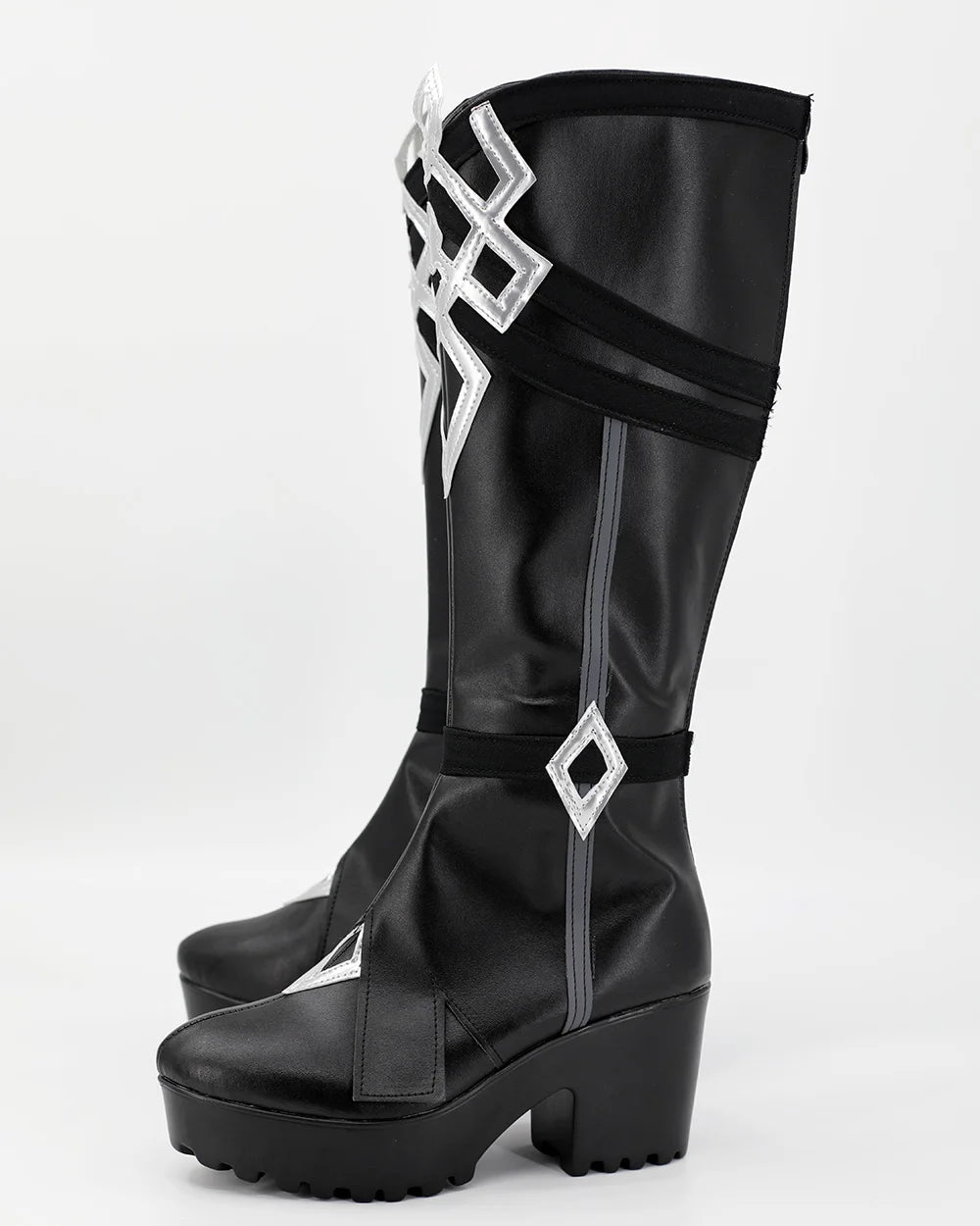 Genshin Impact Fatui Harbinger Capitano Cosplay Chaussures Bottes en cuir sur mesure