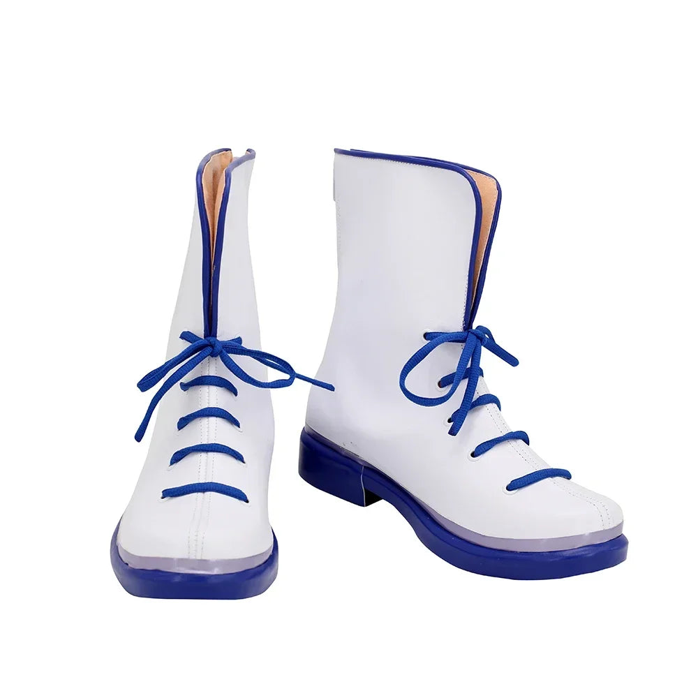 Final Fantasy NT Dissidia Locke Cole Cosplay Boots White Shoes
