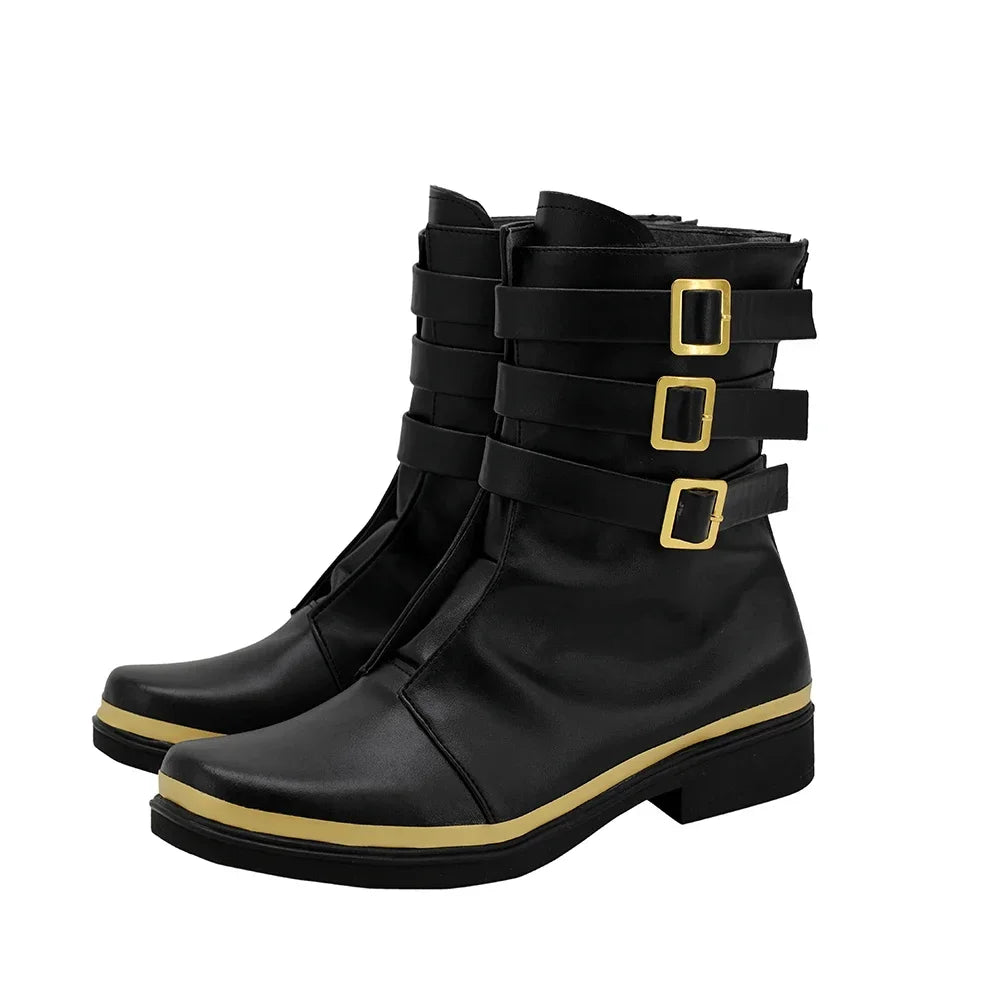 Chaussures de cosplay Gilgamesh de Fate Grand Order, chaussures noires sur mesure