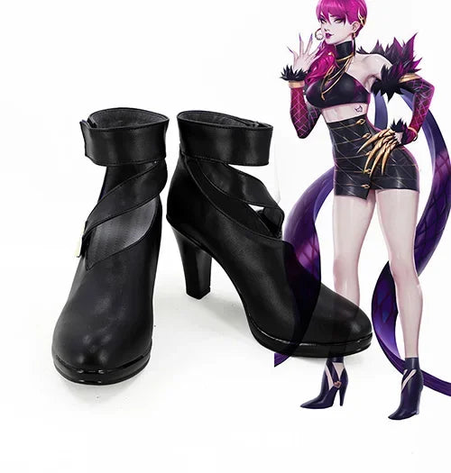 League of Legends KDA Kaisa Akali Evelynn Ahri Cosplay Boots Custom Made Shoes