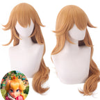 The Super Mario Bros Princess Peach Cosplay Wig Blonde Long Curly Hair
