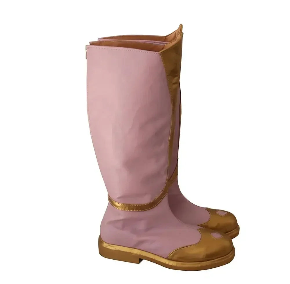 LOL Elementalist Lux Cosplay Boots Pink Shoes