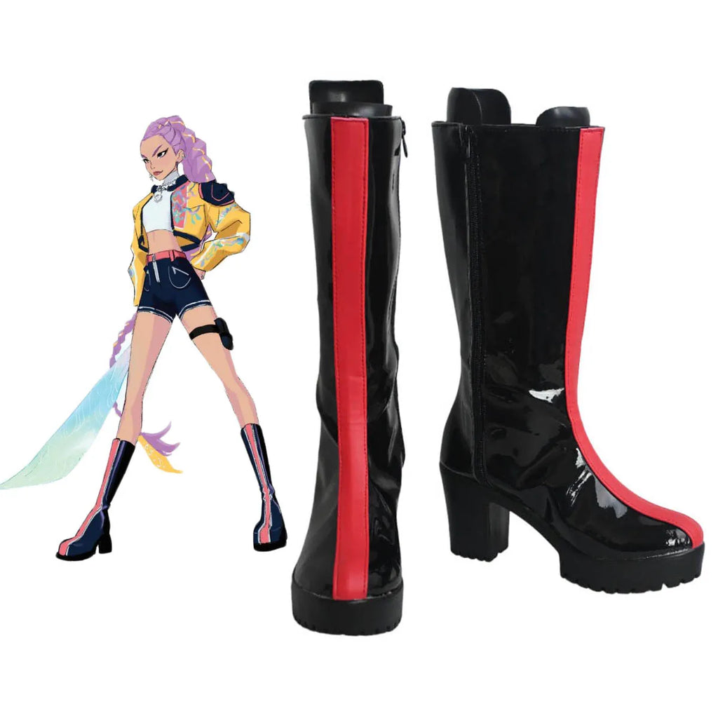 Bottes noires de cosplay K-Pop Demon Hunters Rumi, fabriquées sur mesure, toutes tailles 