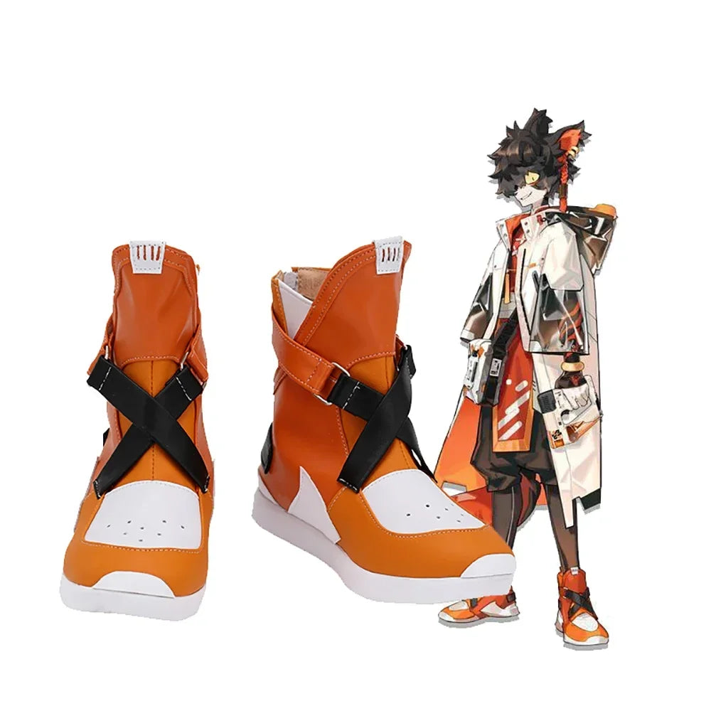 Arknights AAK Cosplay Boots Orange Shoes Custom Made