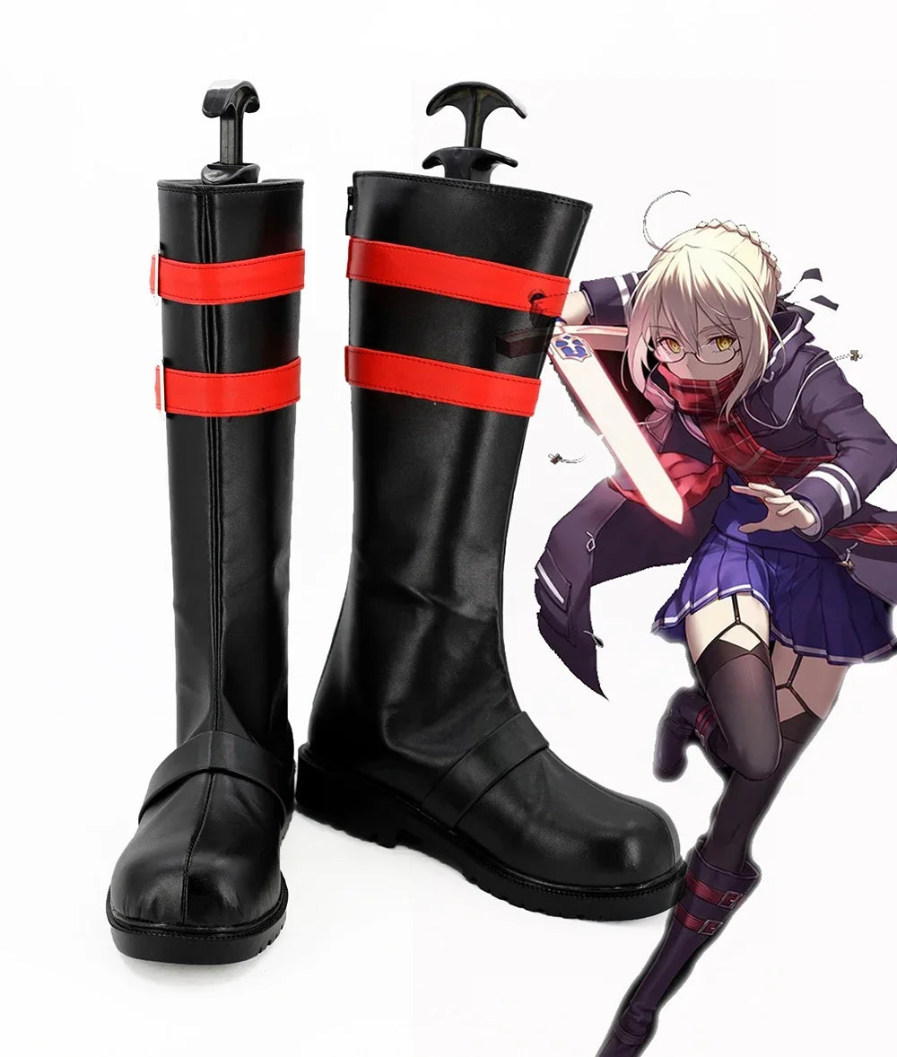 Fate Grand Order FGO X Alter Cosplay Boots Flat Heel Shoes