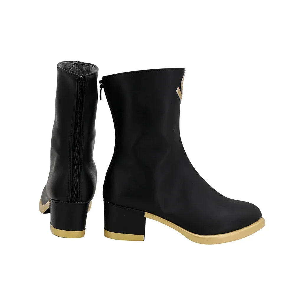 Arknights Mostima Cosplay Boots Black Shoes