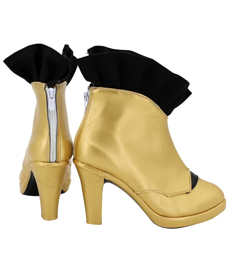 Fate Grand Order Ishtar Cosplay Boots High Heel Golden Boots