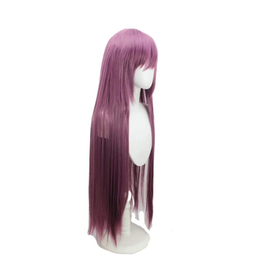 FGO Fate Grand Order Scathach Cosplay Wig Burgundy Long Straight Hair