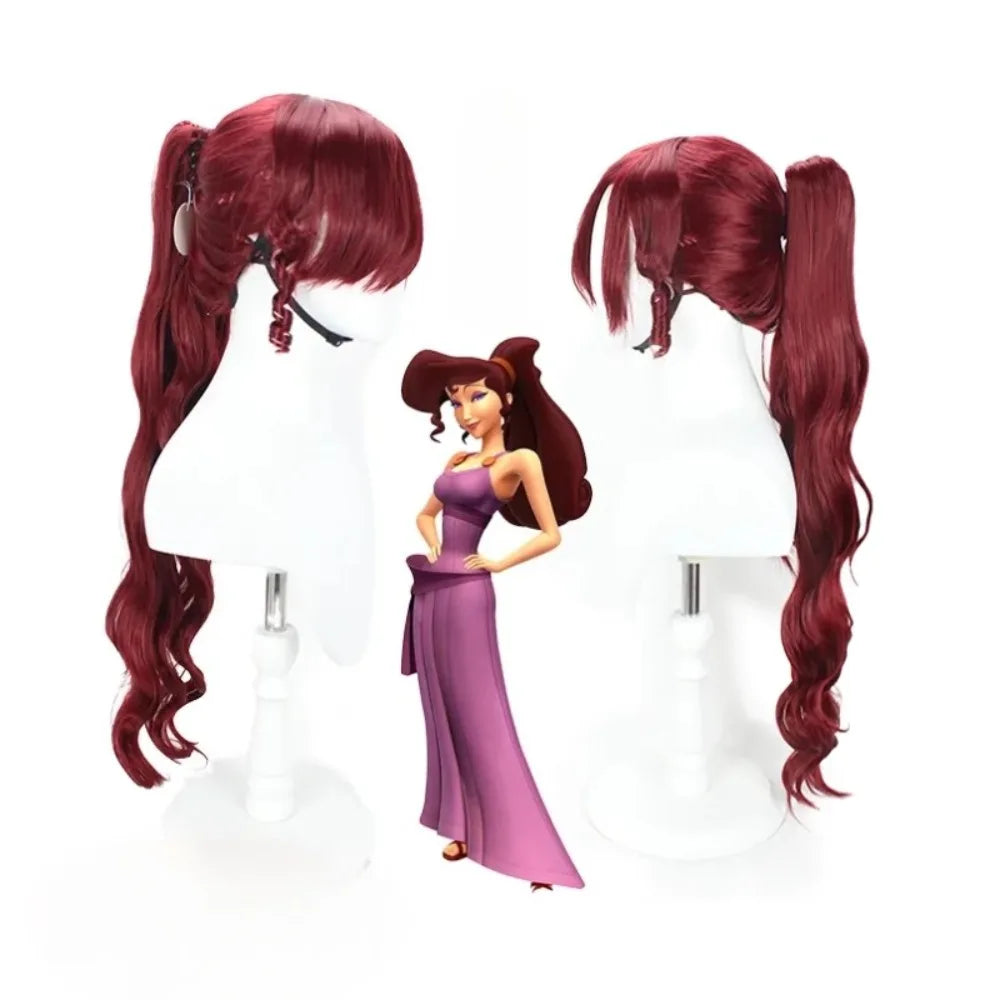 Persona5 Heracles Megaera Cosplay Wig Wine Red Long Wavy Hair