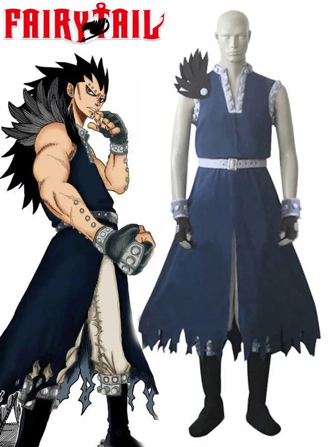 Fairy Tail Dragon Slayer Gajeel Redfox Cosplay Costume Custom Made