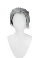 Perruque de cosplay Vergil de Devil May Cry 5, cheveux courts argentés en pointes 