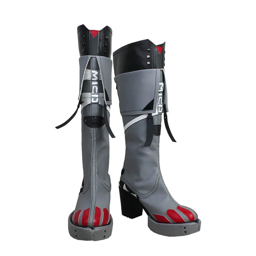 Zenless Zone Zero Jane Doe Cosplay Boots Grey Shoes