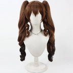 Arknights Endfield Gerpetta Cosplay Wig Split Ponytail Brown Hair