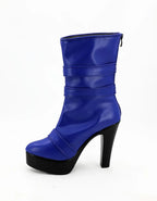 Sailor Moon Uranus Cosplay Boots Blue High Heel Shoes