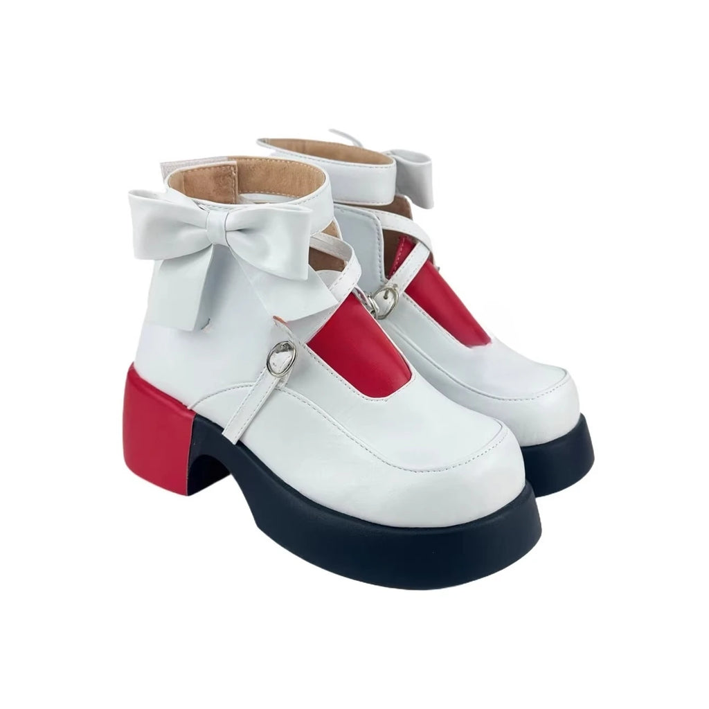 Arknights Ardelia Cosplay Boots White Shoes Custom Made