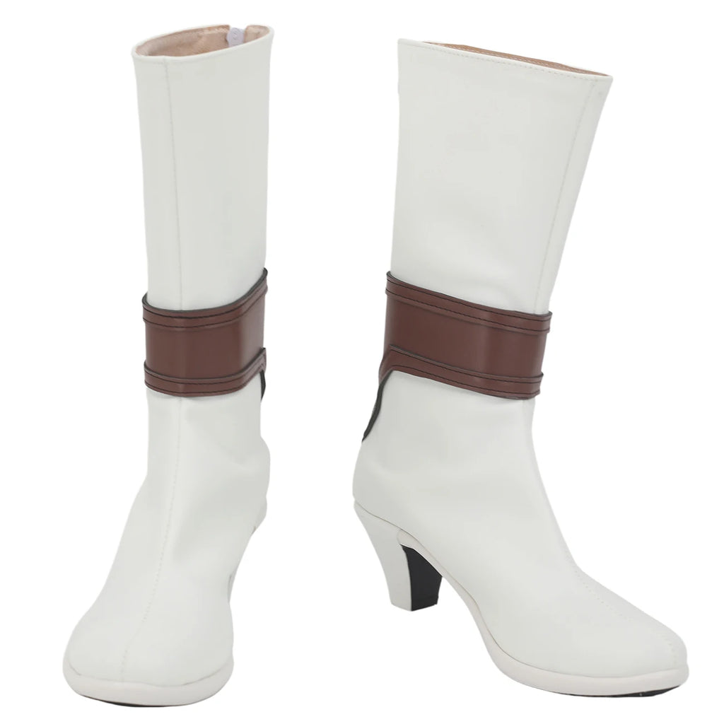 Sword Art Online Asuna Cosplay Boots White Shoes High Heel